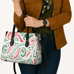 New Zealand Kowhaiwhai Christmas Leather Bag Traditional Maori Koru Pattern - Aussie Hoodie