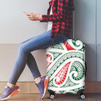 New Zealand Kowhaiwhai Christmas Luggage Cover Traditional Maori Koru Pattern - Aussie Hoodie