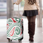New Zealand Kowhaiwhai Christmas Luggage Cover Traditional Maori Koru Pattern - Aussie Hoodie