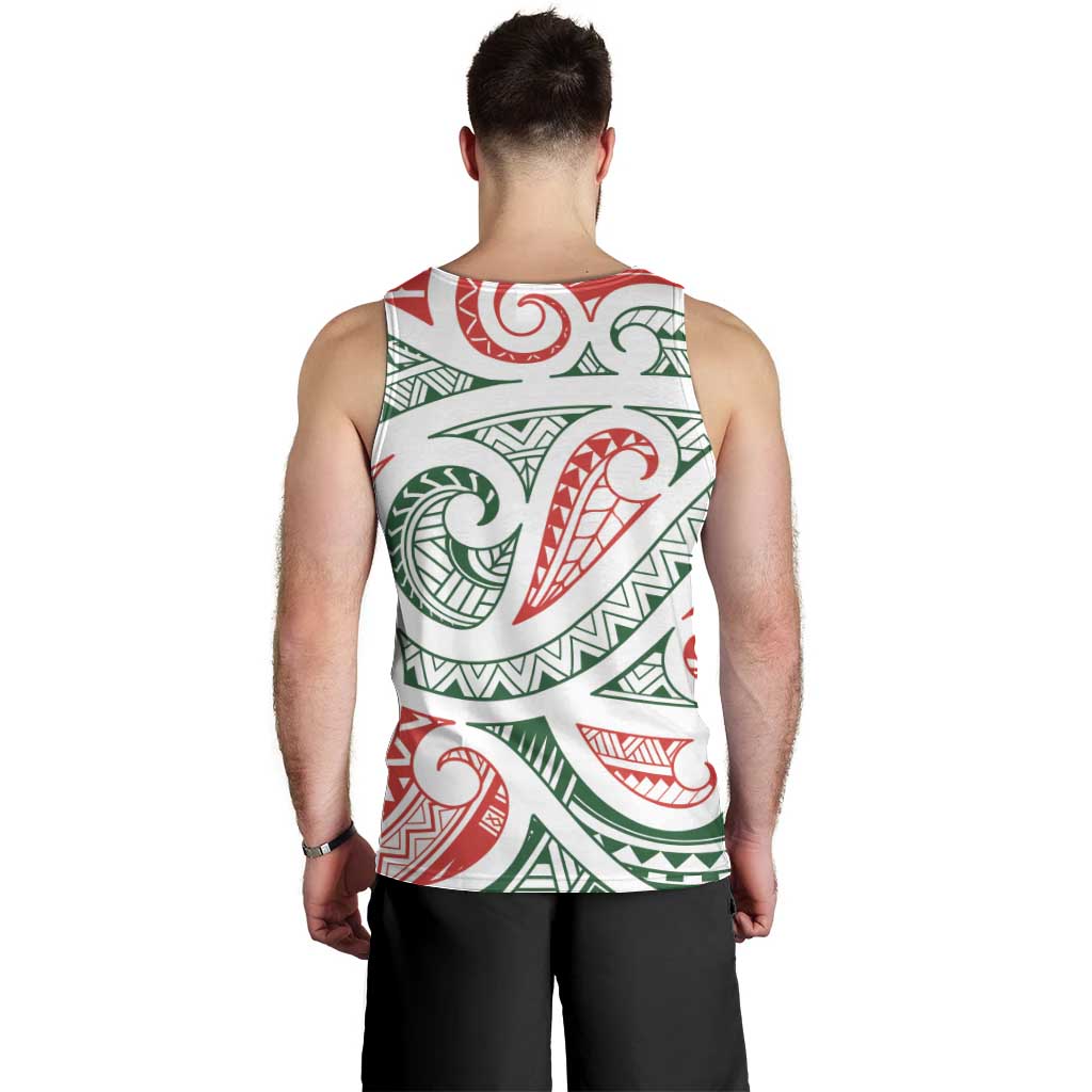 New Zealand Kowhaiwhai Christmas Men Tank Top Traditional Maori Koru Pattern - Aussie Hoodie