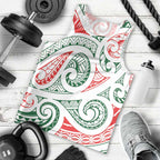 New Zealand Kowhaiwhai Christmas Men Tank Top Traditional Maori Koru Pattern - Aussie Hoodie