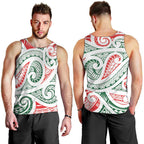 New Zealand Kowhaiwhai Christmas Men Tank Top Traditional Maori Koru Pattern - Aussie Hoodie