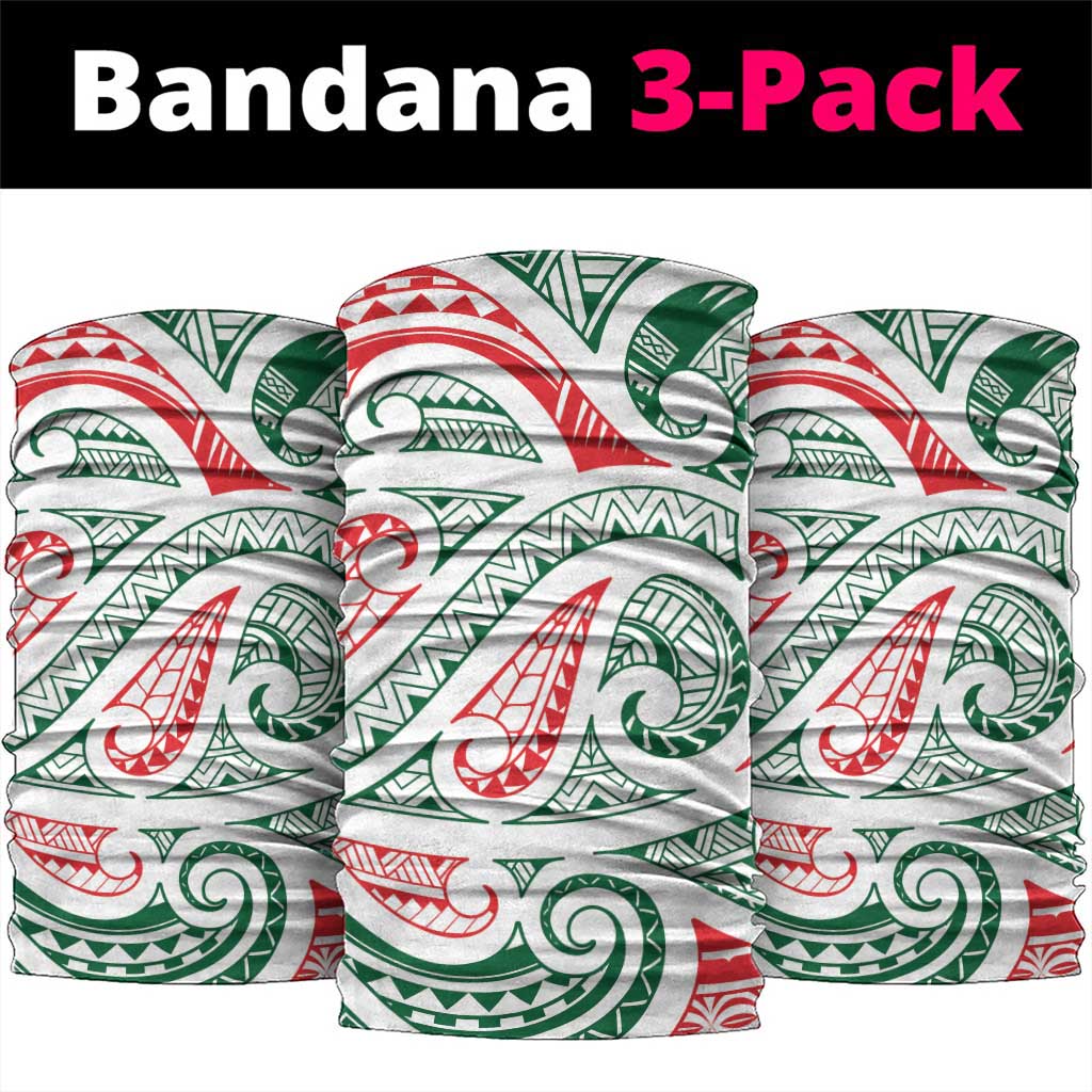 New Zealand Kowhaiwhai Christmas Neck Gaiter Traditional Maori Koru Pattern - Aussie Hoodie