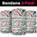 New Zealand Kowhaiwhai Christmas Neck Gaiter Traditional Maori Koru Pattern - Aussie Hoodie