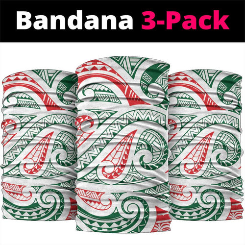 New Zealand Kowhaiwhai Christmas Neck Gaiter Traditional Maori Koru Pattern - Aussie Hoodie