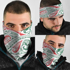New Zealand Kowhaiwhai Christmas Neck Gaiter Traditional Maori Koru Pattern - Aussie Hoodie