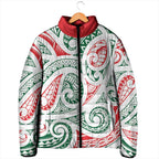 New Zealand Kowhaiwhai Christmas Padded Jacket Traditional Maori Koru Pattern - Aussie Hoodie