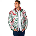 New Zealand Kowhaiwhai Christmas Padded Jacket Traditional Maori Koru Pattern - Aussie Hoodie