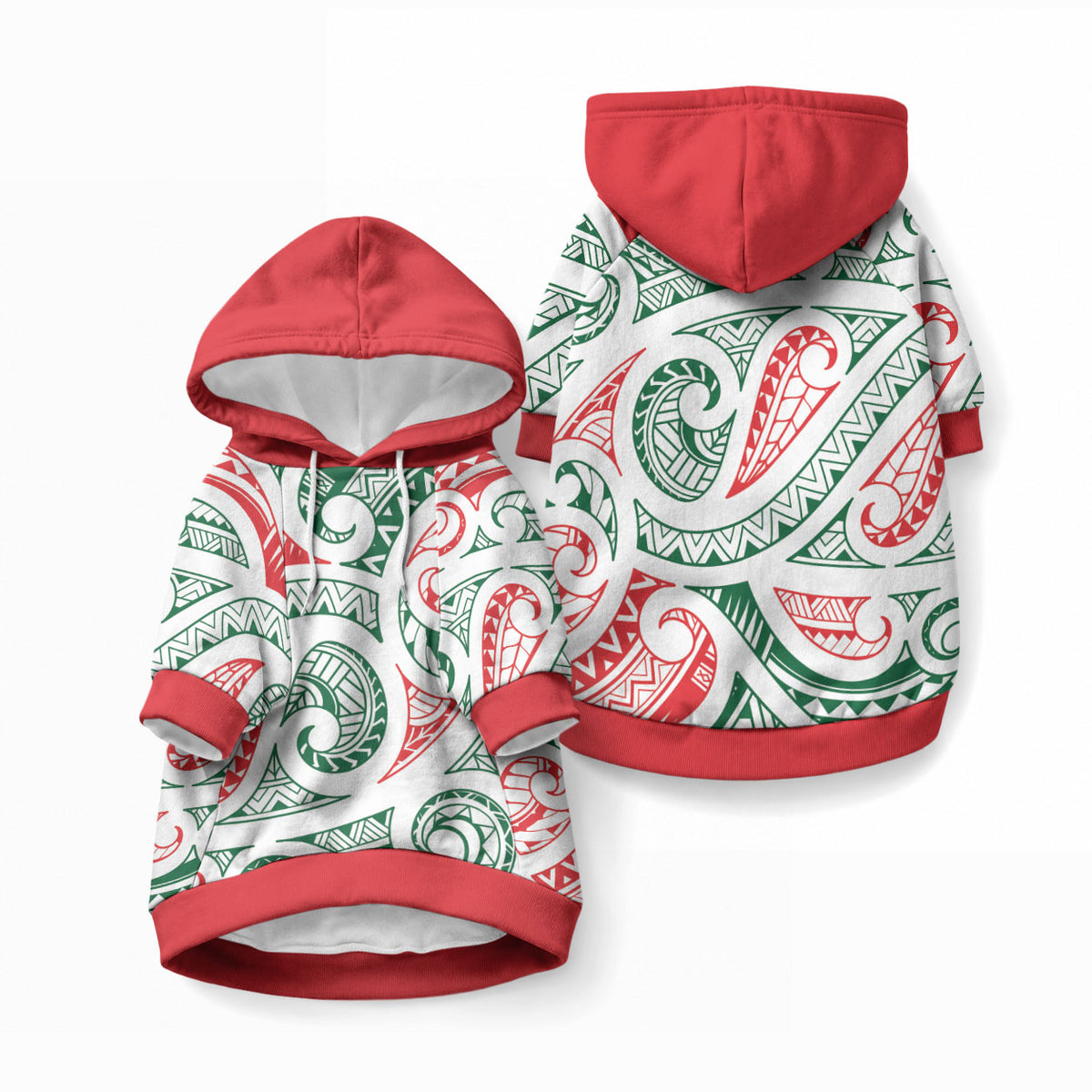 New Zealand Kowhaiwhai Christmas Pet Hoodie Traditional Maori Koru Pattern