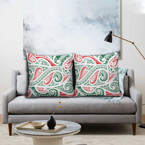 New Zealand Kowhaiwhai Christmas Pillow Cover Traditional Maori Koru Pattern - Aussie Hoodie