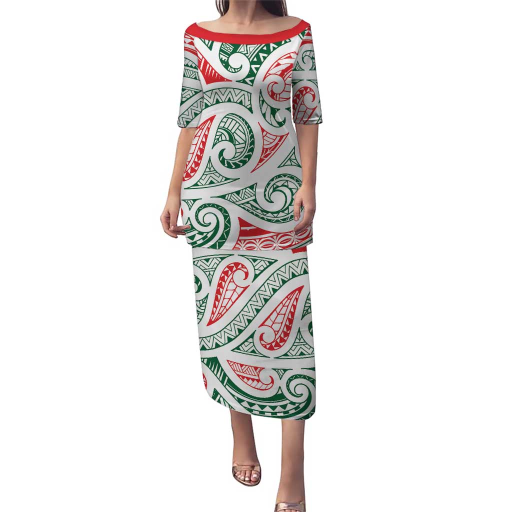 New Zealand Kowhaiwhai Christmas Puletasi Traditional Maori Koru Pattern - Aussie Hoodie