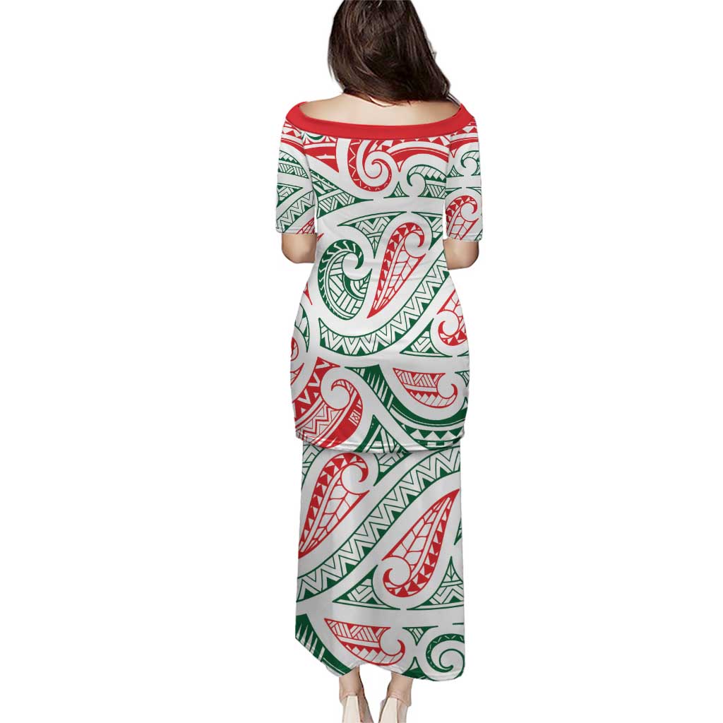 New Zealand Kowhaiwhai Christmas Puletasi Traditional Maori Koru Pattern - Aussie Hoodie