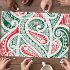 New Zealand Kowhaiwhai Christmas Puzzle Traditional Maori Koru Pattern - Aussie Hoodie