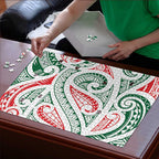 New Zealand Kowhaiwhai Christmas Puzzle Traditional Maori Koru Pattern - Aussie Hoodie