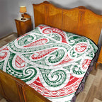 New Zealand Kowhaiwhai Christmas Quilt Traditional Maori Koru Pattern - Aussie Hoodie