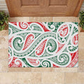 New Zealand Kowhaiwhai Christmas Rubber Doormat Traditional Maori Koru Pattern - Aussie Hoodie