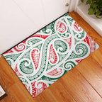 New Zealand Kowhaiwhai Christmas Rubber Doormat Traditional Maori Koru Pattern - Aussie Hoodie