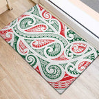 New Zealand Kowhaiwhai Christmas Rubber Doormat Traditional Maori Koru Pattern - Aussie Hoodie