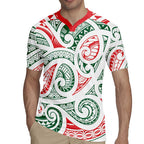 New Zealand Kowhaiwhai Christmas Rugby Jersey Traditional Maori Koru Pattern - Aussie Hoodie