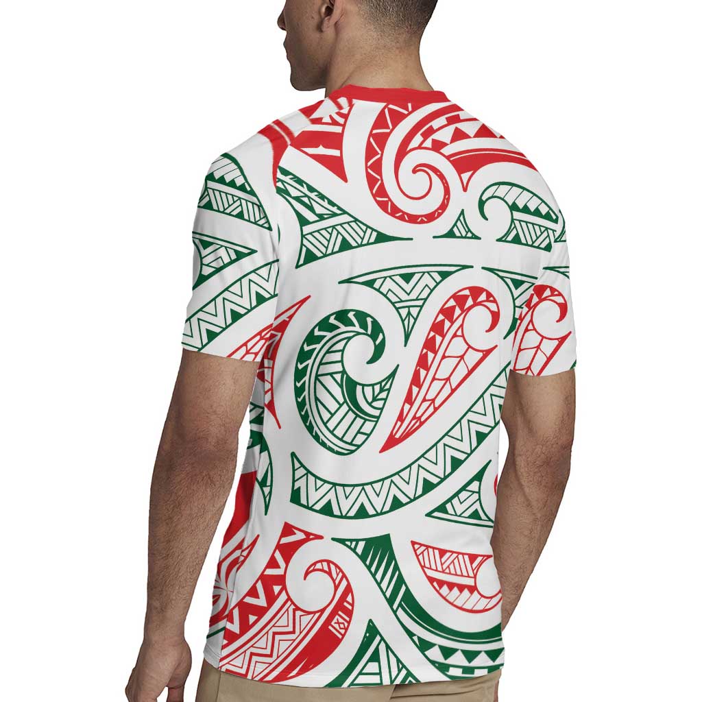 New Zealand Kowhaiwhai Christmas Rugby Jersey Traditional Maori Koru Pattern - Aussie Hoodie