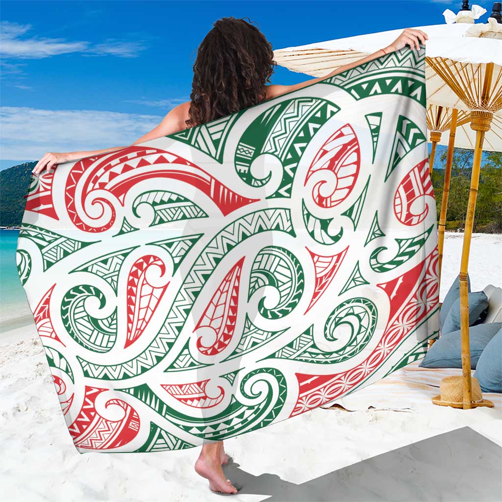 New Zealand Kowhaiwhai Christmas Sarong Traditional Maori Koru Pattern - Aussie Hoodie