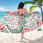 New Zealand Kowhaiwhai Christmas Sarong Traditional Maori Koru Pattern - Aussie Hoodie