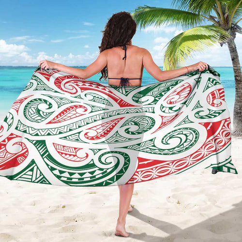New Zealand Kowhaiwhai Christmas Sarong Traditional Maori Koru Pattern - Aussie Hoodie