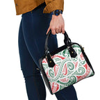New Zealand Kowhaiwhai Christmas Shoulder Handbag Traditional Maori Koru Pattern - Aussie Hoodie