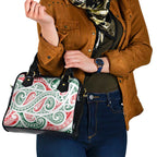 New Zealand Kowhaiwhai Christmas Shoulder Handbag Traditional Maori Koru Pattern - Aussie Hoodie