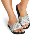 New Zealand Kowhaiwhai Christmas Slide Sandals Traditional Maori Koru Pattern - Aussie Hoodie