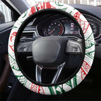 New Zealand Kowhaiwhai Christmas Steering Wheel Cover Traditional Maori Koru Pattern - Aussie Hoodie
