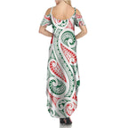 New Zealand Kowhaiwhai Christmas Summer Maxi Dress Traditional Maori Koru Pattern - Aussie Hoodie