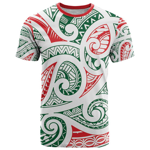 New Zealand Kowhaiwhai Christmas T Shirt Traditional Maori Koru Pattern - Aussie Hoodie