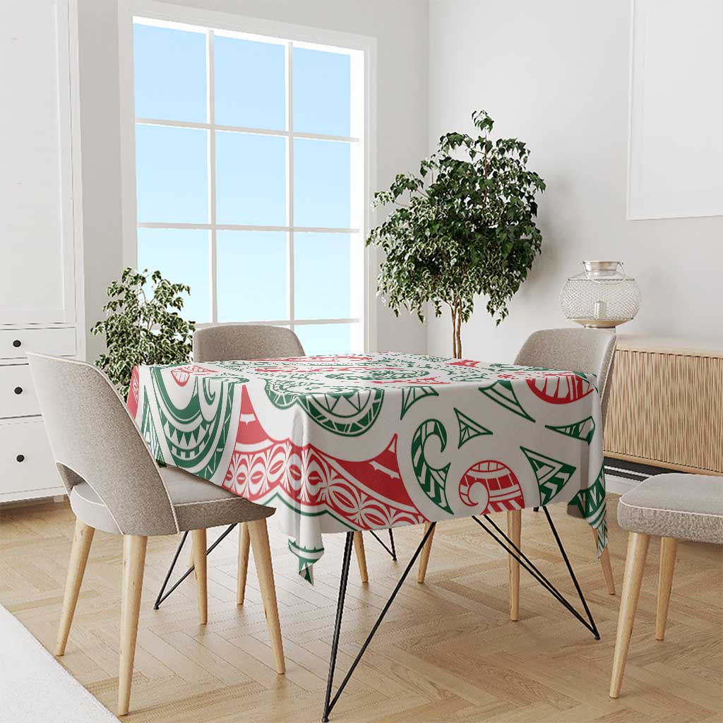 New Zealand Kowhaiwhai Christmas Tablecloth Traditional Maori Koru Pattern - Aussie Hoodie