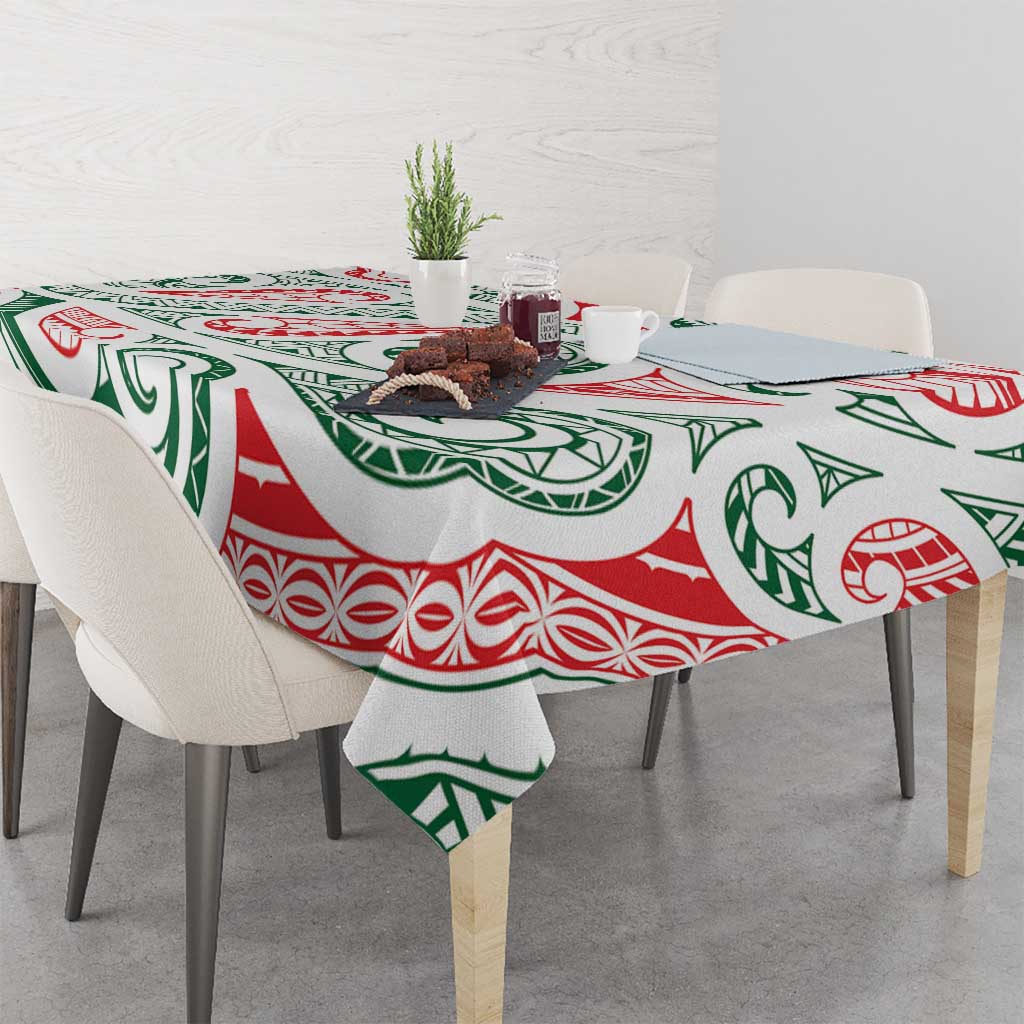 New Zealand Kowhaiwhai Christmas Tablecloth Traditional Maori Koru Pattern - Aussie Hoodie