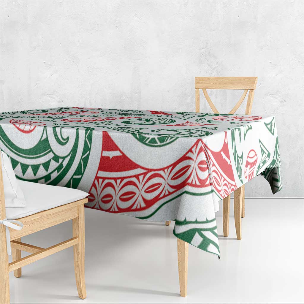New Zealand Kowhaiwhai Christmas Tablecloth Traditional Maori Koru Pattern - Aussie Hoodie