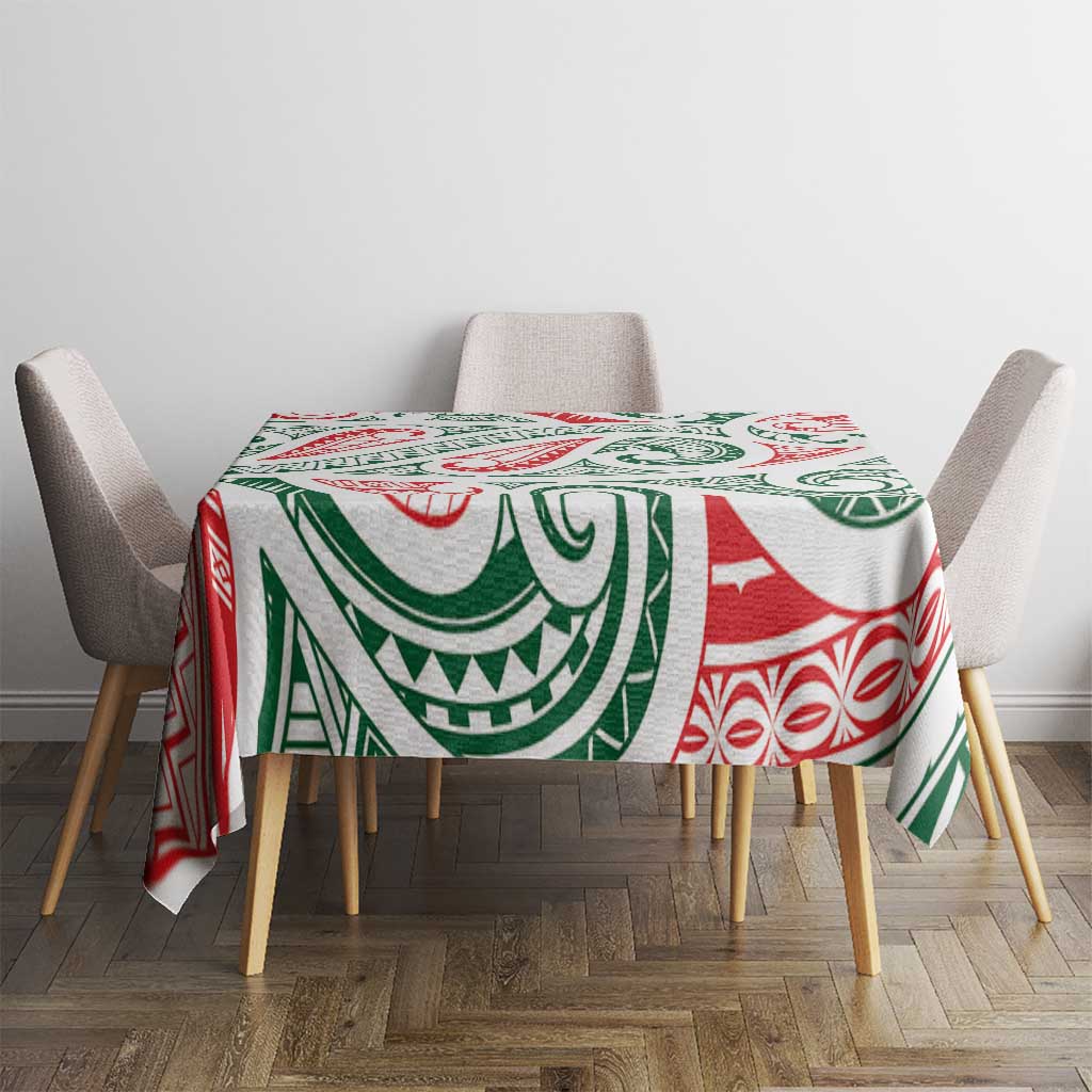 New Zealand Kowhaiwhai Christmas Tablecloth Traditional Maori Koru Pattern - Aussie Hoodie