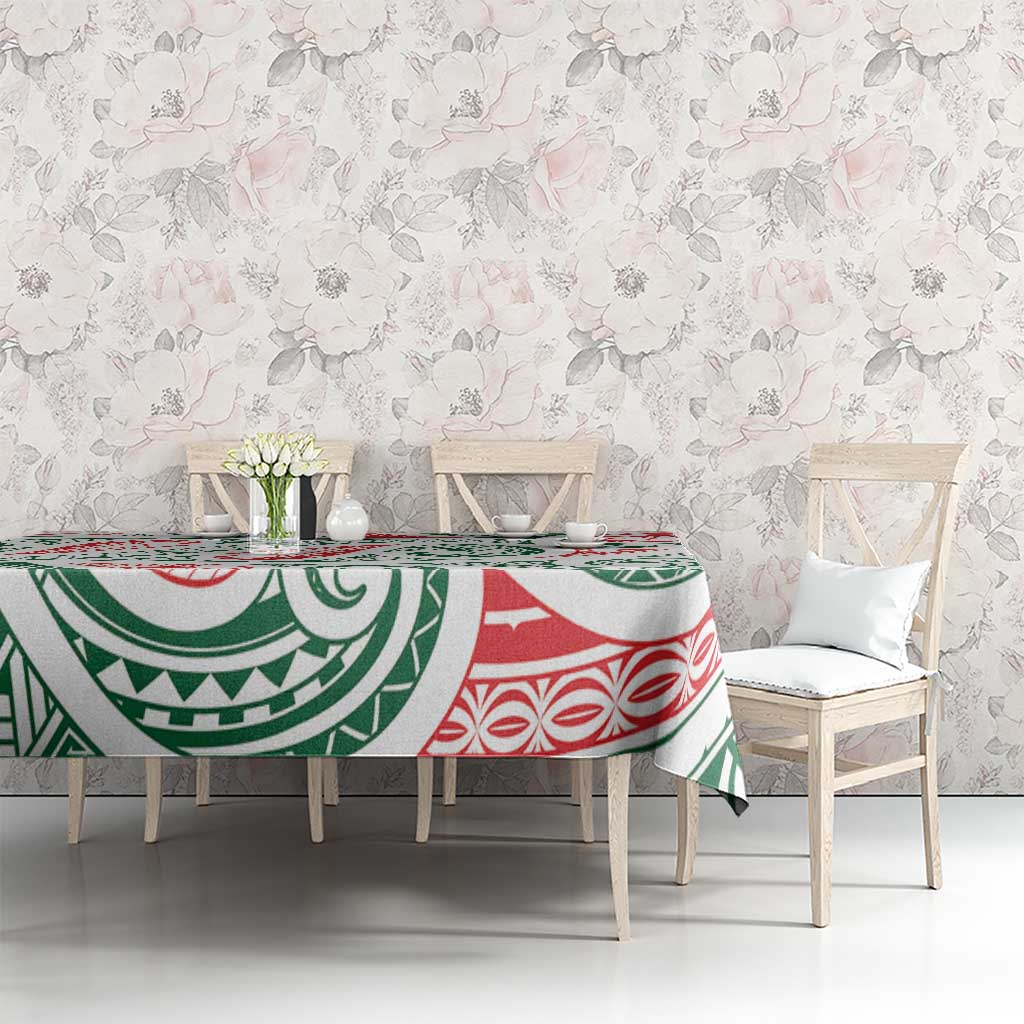 New Zealand Kowhaiwhai Christmas Tablecloth Traditional Maori Koru Pattern - Aussie Hoodie