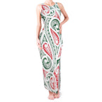 New Zealand Kowhaiwhai Christmas Tank Maxi Dress Traditional Maori Koru Pattern - Aussie Hoodie