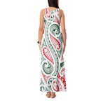 New Zealand Kowhaiwhai Christmas Tank Maxi Dress Traditional Maori Koru Pattern - Aussie Hoodie