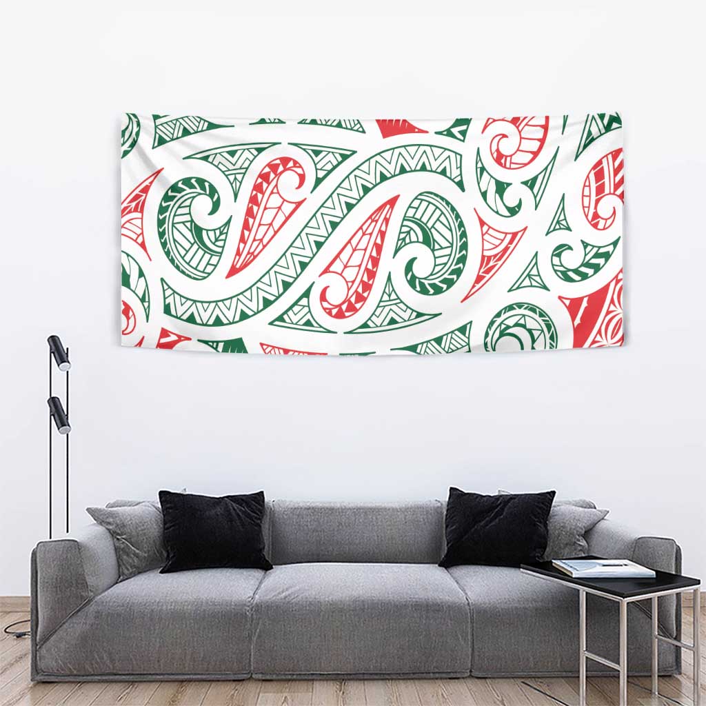 New Zealand Kowhaiwhai Christmas Tapestry Traditional Maori Koru Pattern - Aussie Hoodie