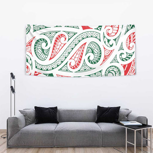 New Zealand Kowhaiwhai Christmas Tapestry Traditional Maori Koru Pattern - Aussie Hoodie
