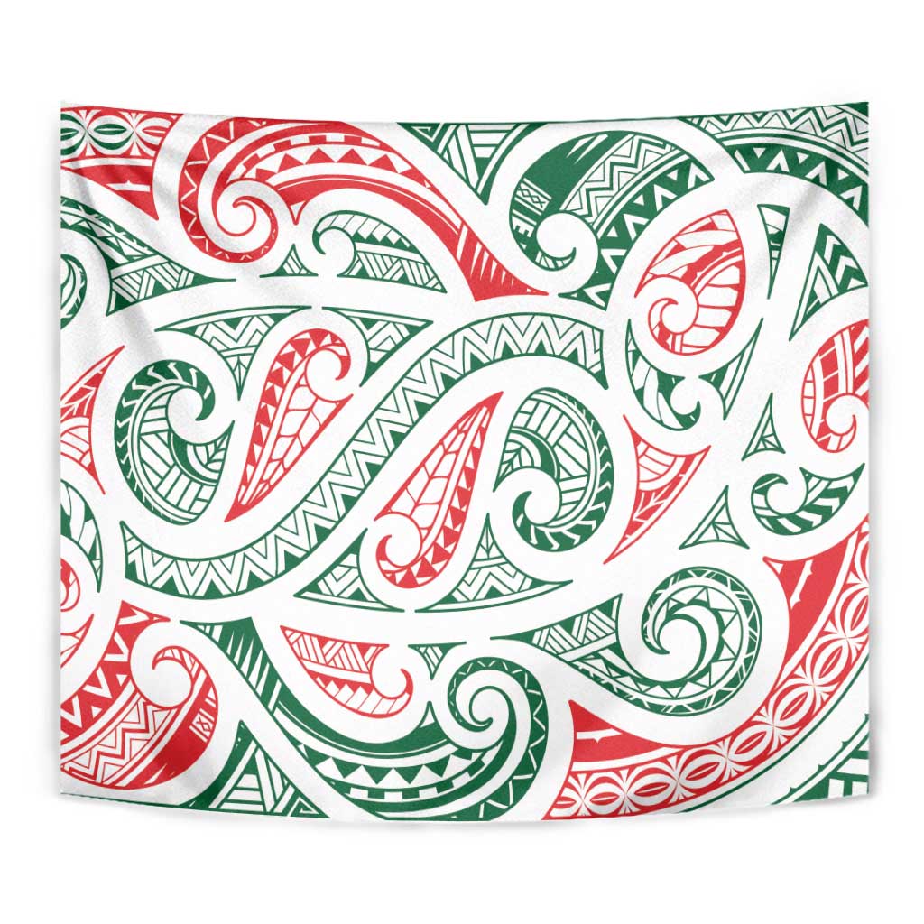 New Zealand Kowhaiwhai Christmas Tapestry Traditional Maori Koru Pattern - Aussie Hoodie