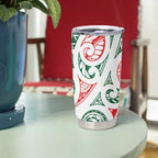 New Zealand Kowhaiwhai Christmas Tumbler Cup Traditional Maori Koru Pattern - Aussie Hoodie