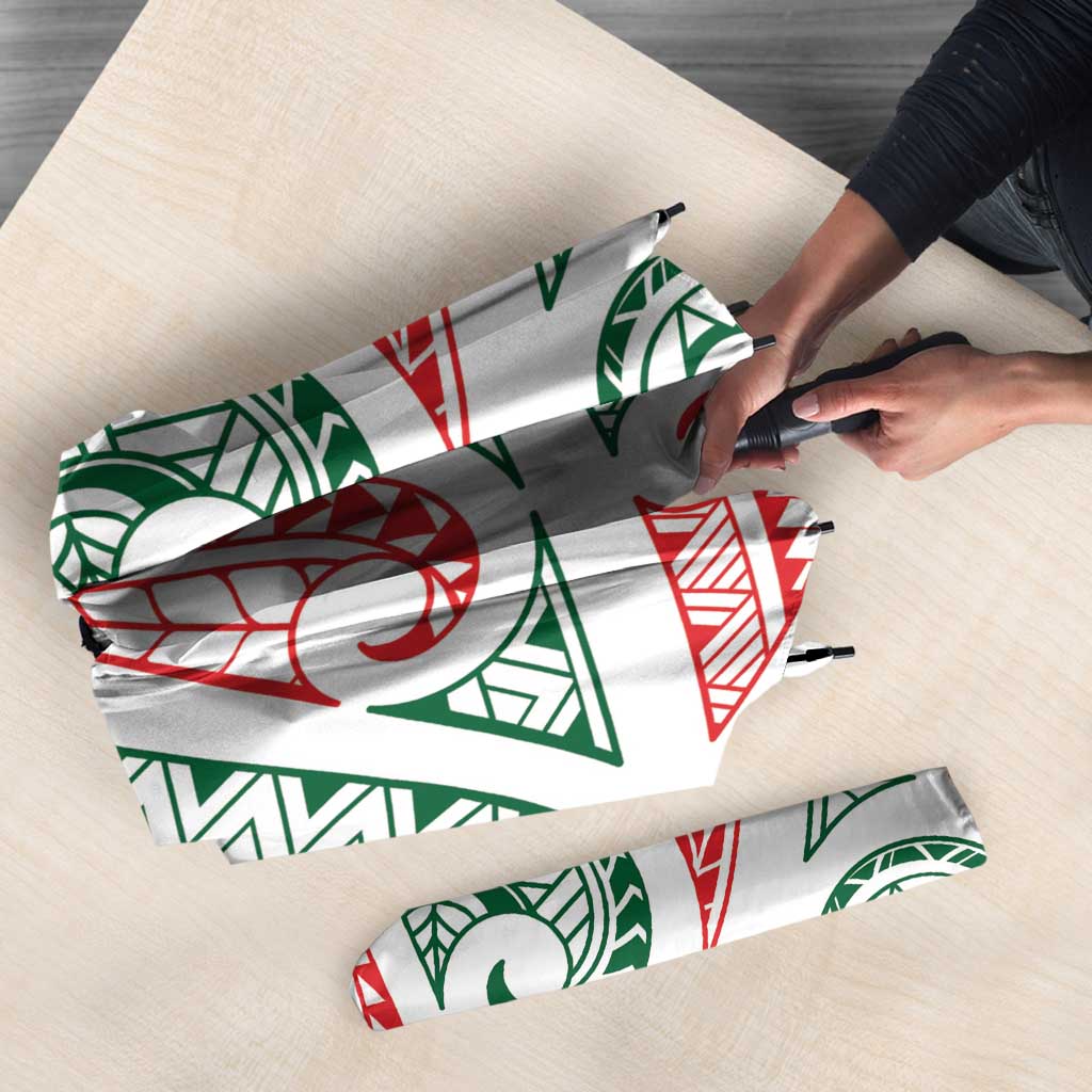 New Zealand Kowhaiwhai Christmas Umbrella Traditional Maori Koru Pattern - Aussie Hoodie