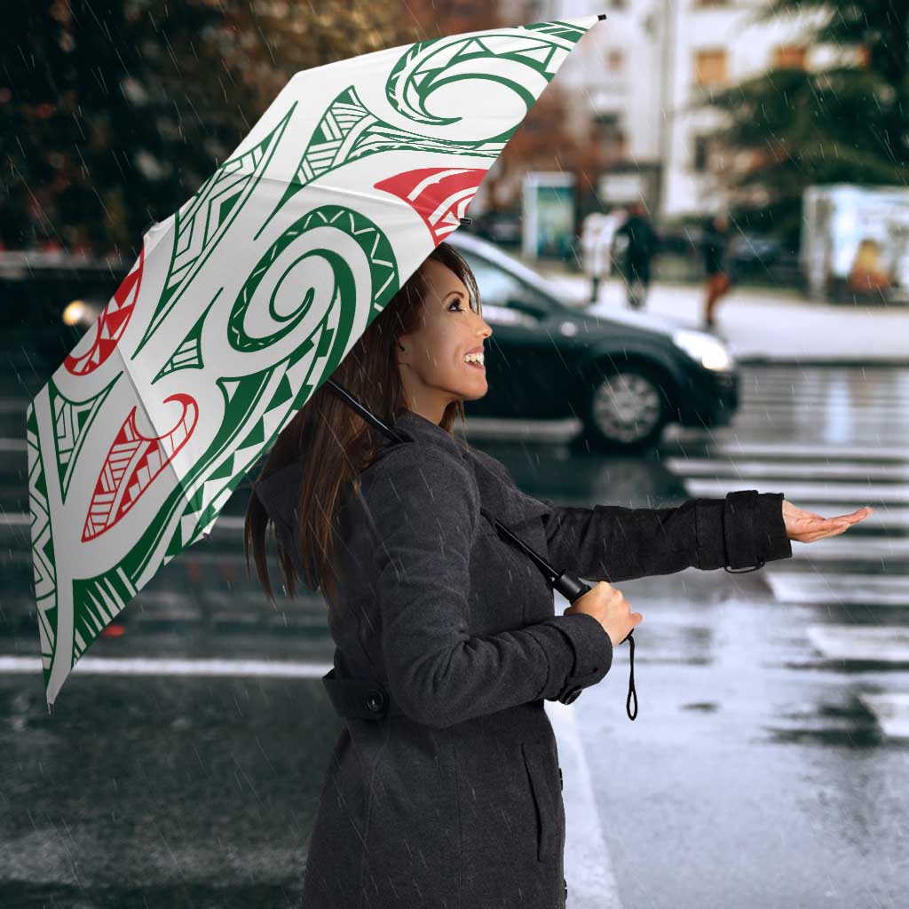 New Zealand Kowhaiwhai Christmas Umbrella Traditional Maori Koru Pattern - Aussie Hoodie