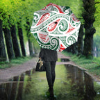 New Zealand Kowhaiwhai Christmas Umbrella Traditional Maori Koru Pattern - Aussie Hoodie