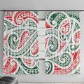 New Zealand Kowhaiwhai Christmas Window Curtain Traditional Maori Koru Pattern - Aussie Hoodie