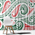 New Zealand Kowhaiwhai Christmas Window Curtain Traditional Maori Koru Pattern - Aussie Hoodie