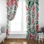 New Zealand Kowhaiwhai Christmas Window Curtain Traditional Maori Koru Pattern - Aussie Hoodie